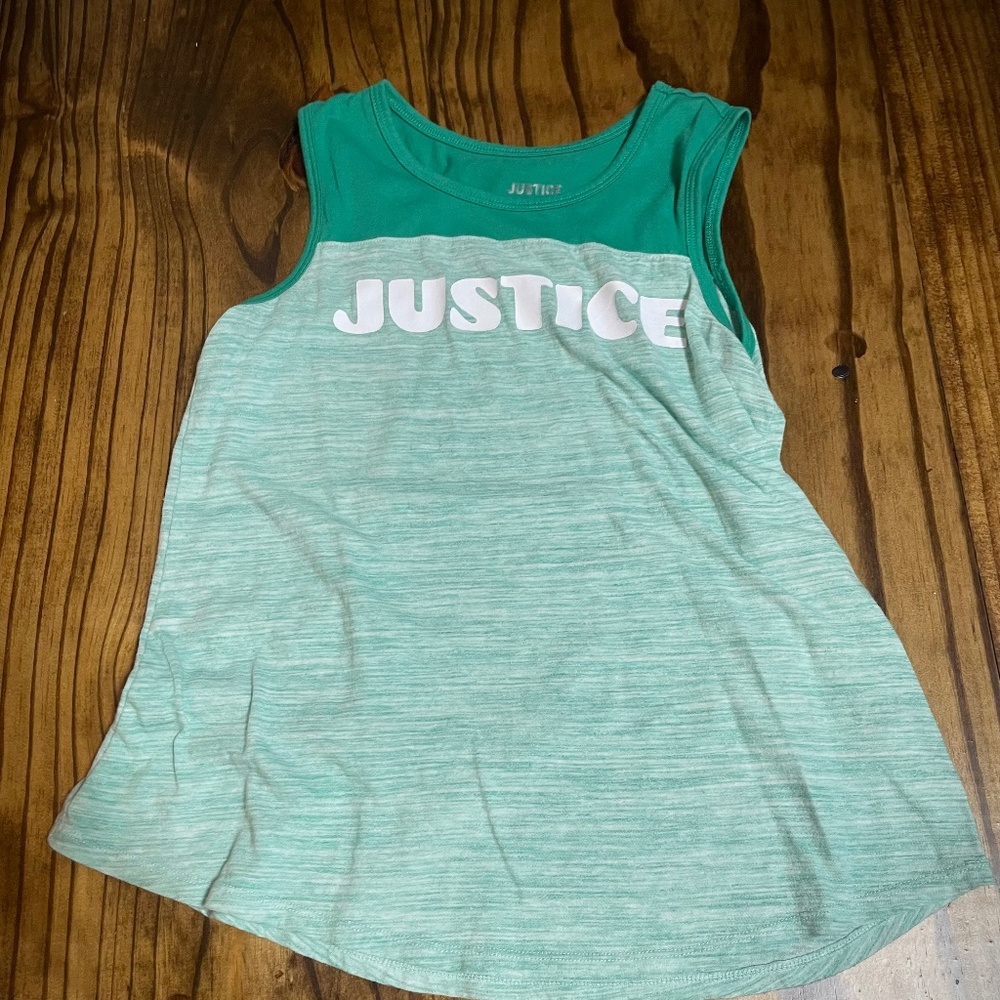 Girls teal Justice tank